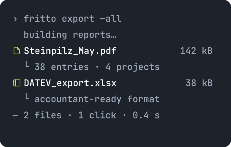 One click for any report, any format