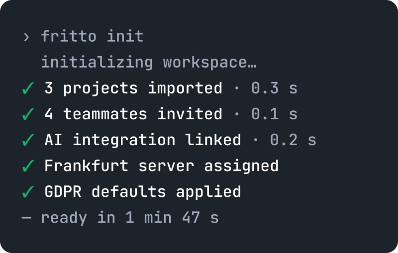 Set up your workspace in 2 minutes